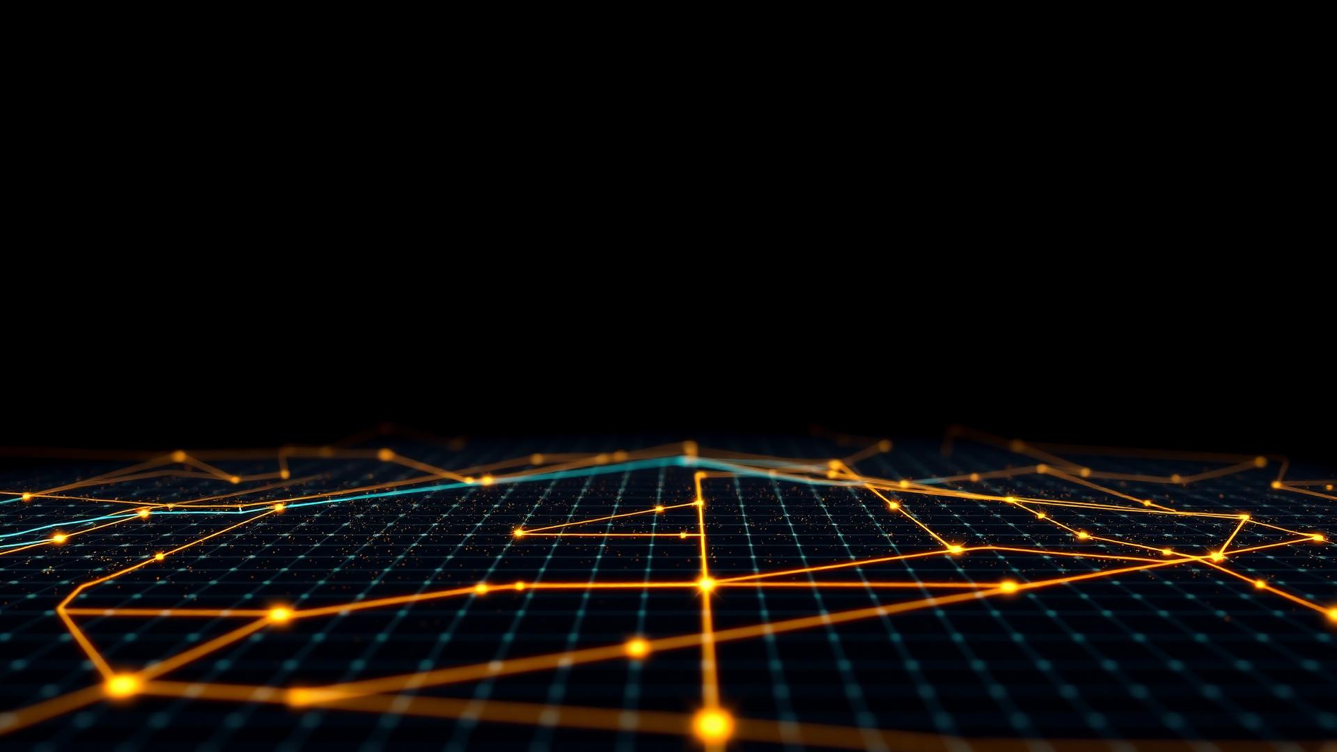 Abstract network of connected data nodes